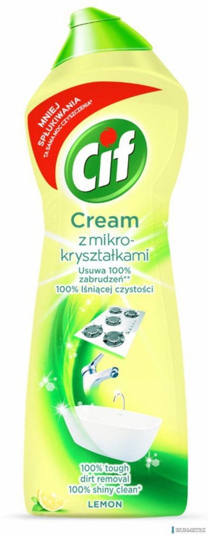 CIF Mleczko czyszczące 780ml Lemon z mikrokryształkami 809910 CIF Mleczko czyszczące 780ml Lemon z mikrokryształkami 809910
