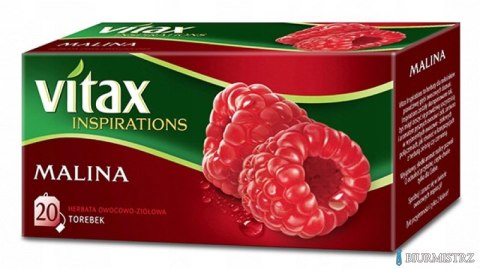 Herbata VITAX INSPIRATIONS Malina (20 saszetek) 40g zawieszka Herbata VITAX INSPIRATIONS Malina (20 saszetek) 40g zawieszka