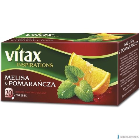 Herbata VITAX INSPIRATIONS Melisa&pomarańcza (20 saszetek) 33g zawieszka Herbata VITAX INSPIRATIONS Melisa&pomarańcza (20 saszetek) 33g zawieszka