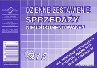 K-15 Dzienne zest.sprzedaży księgowo nieudokumentowanej MICHALCZYK