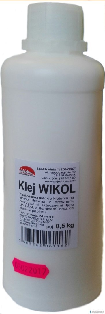 Klej WIKOL 500g butelka JEDNOŚĆ Klej WIKOL 500g butelka JEDNOŚĆ