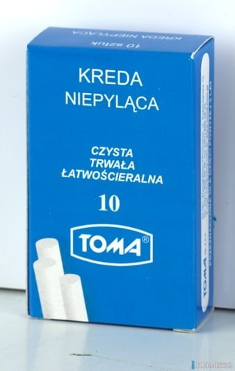 Kreda szkolna niepyląca biała - opakowanie 10 pałeczek biały TO-81200 Toma Kreda szkolna niepyląca biała - opakowanie 10 pałeczek biały TO-81200 Toma