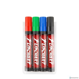Marker FLIPCHART Kamet mix 1,0-3,0mm okrągła końcówka 4 sztuki kolory 73366