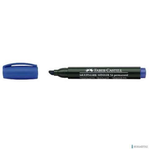 Marker permanentny ścięta końcówka FC157951 niebieski FABER CASTEL Marker permanentny ścięta końcówka FC157951 niebieski FABER CASTEL