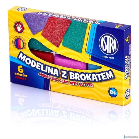 Modelina z brokatem Astra 6 kolorów, 304109001 Modelina z brokatem Astra 6 kolorów, 304109001