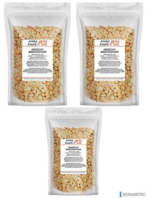 Orzechy ziemne 2,5kg orzeszki arachidowe prażone niesolone Orzechy ziemne 2,5kg orzeszki arachidowe prażone niesolone