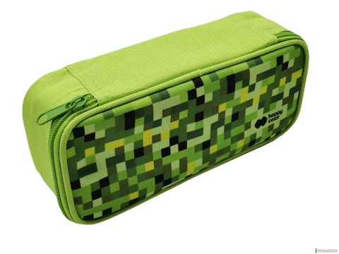 Piórnik saszetka z 1 zamkiem i klapką wewnętrzną, prostokątny, PIXI green, Happy Color HA 2213 4610-PI3 Piórnik saszetka z 1 zamkiem i klapką wewnętrzną, prostokątny, PIXI green, Happy Color HA 2213 4610-PI3