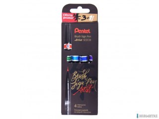 Pisak BRUSH PEN SIGN (4) ARTIST SESF30C-ST4DSCVPL PENTEL