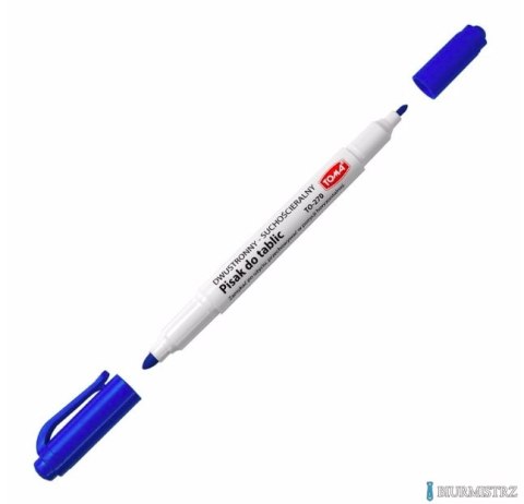 Pisaki 2-stronne do białych tablic TOMA, 2 końcówki cienkie 0,5 i 0,8mm, niebieski TO-270 Toma Pisaki 2-stronne do białych tablic TOMA, 2 końcówki cienkie 0,5 i 0,8mm, niebieski TO-270 Toma