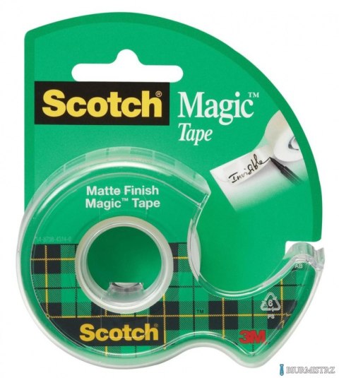Taśma biurowa SCOTCH Magic (890 8-1975), matowa, z dyspenserem, 19mm, 7, 5m Taśma biurowa SCOTCH Magic (890 8-1975), matowa, z dyspenserem, 19mm, 7, 5m