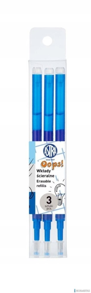 Wkłady ścieralne OOPS! - niebieski 3 sztuki ASTRA, 209022002