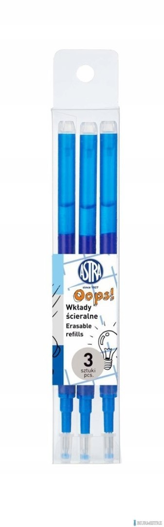 Wkłady ścieralne OOPS! - niebieski 3 sztuki ASTRA, 209022002 Wkłady ścieralne OOPS! - niebieski 3 sztuki ASTRA, 209022002