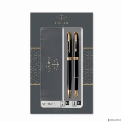 Zestaw SONNET BLACK GT_(Długopis + Pióro wieczne) PARKER 2093371 Zestaw SONNET BLACK GT_(Długopis + Pióro wieczne) PARKER 2093371