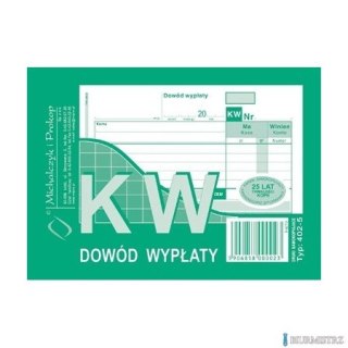 402-5 KW Dowód Wypłaty, A6 80 kartek, MICHALCZYK&PROKOP