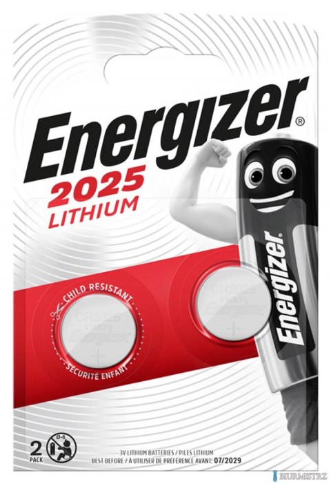 Bateria litowa ENERGIZER CR2025 (2szt) 3V blister Bateria litowa ENERGIZER CR2025 (2szt) 3V blister