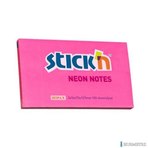 Bloczek STICKN 127x76mm ciemnoróżowy neonowy 100k 21169 STICKN Bloczek STICKN 127x76mm ciemnoróżowy neonowy 100k 21169 STICKN