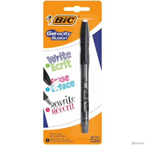 Długopis wymazywalny BIC Gel-ocity Illusion czarny Blister 1szt, 943453 Długopis wymazywalny BIC Gel-ocity Illusion czarny Blister 1szt, 943453