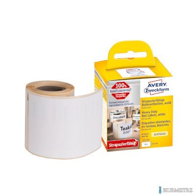 Etykiety Heavy Duty w rolce do drukarek termicznych DymoTM , 2 x 850 etyk. / rolka, 25 x 25 mm , poliestrowe, trwałe, białe, AVE Etykiety Heavy Duty w rolce do drukarek termicznych DymoTM , 2 x 850 etyk. / rolka, 25 x 25 mm , poliestrowe, trwałe, białe, AVE