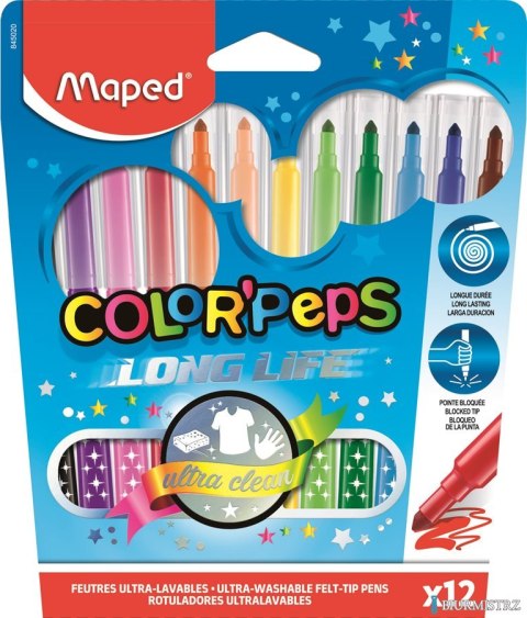 Flamastry 12kolorów COLORPEPS 845020 MAPED Flamastry 12kolorów COLORPEPS 845020 MAPED