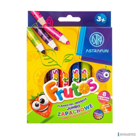 Flamastry okrągłe zapachowe JUMBO FUN FRUTOS 8 kolorow 314024002 Flamastry okrągłe zapachowe JUMBO FUN FRUTOS 8 kolorow 314024002
