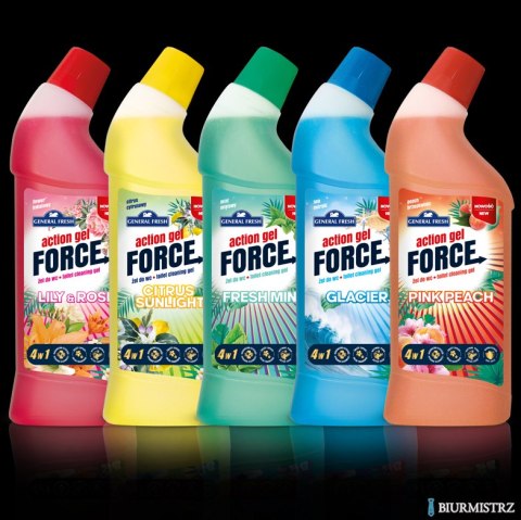 General Fresh Żel do WC ACTION FORCE Brzoskwiniowy1000 ml General Fresh Żel do WC ACTION FORCE Brzoskwiniowy1000 ml