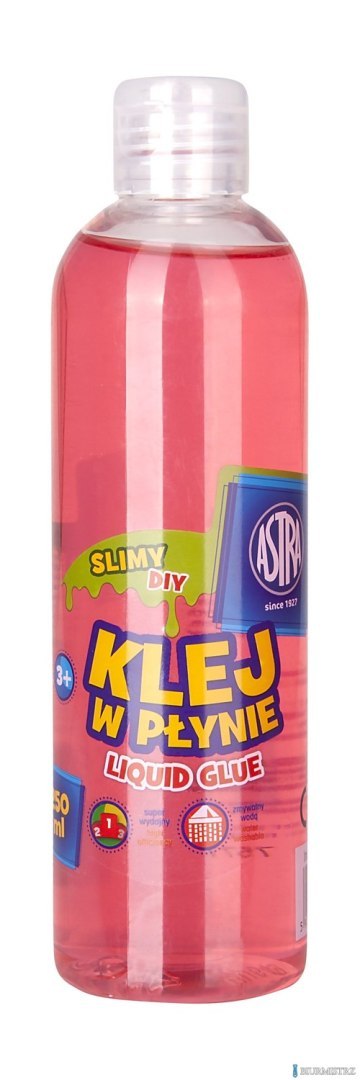Klej w płynie transparentny różowy 250 ml ASTRA, 401119008 Klej w płynie transparentny różowy 250 ml ASTRA, 401119008
