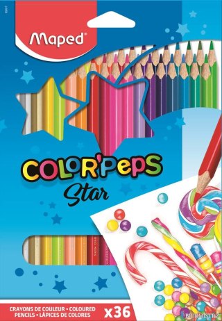 Kredki trójkątne MAPED COLORPEPS 36 kolorów 832017 832017