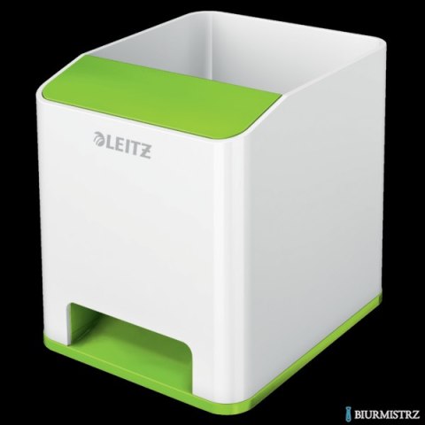 Kubek na długopisy Leitz WOW ze wzmacniaczem dźwięku, zielony 53631054 Kubek na długopisy Leitz WOW ze wzmacniaczem dźwięku, zielony 53631054