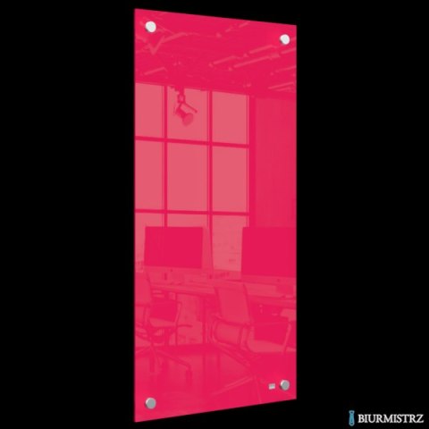 Mała podłużna szklana tablica suchościeralna Nobo Home 300x600mm, czerwona 1915605 Mała podłużna szklana tablica suchościeralna Nobo Home 300x600mm, czerwona 1915605