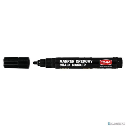 Marker kredowy, końcówka okrągła 1,5mm, 6g tuszu czarny TO-293 Toma Marker kredowy, końcówka okrągła 1,5mm, 6g tuszu czarny TO-293 Toma