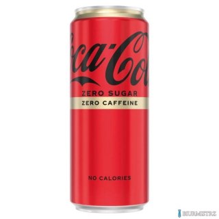 Napój COCA COLA ZERO bez kofeiny 0.33L PUSZKA