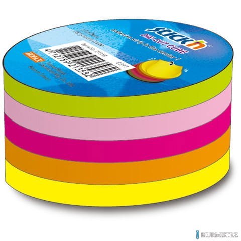 Notes Koło 67x67, Mix 5 Kol.neon STICK`N 250kartek 21358 Notes Koło 67x67, Mix 5 Kol.neon STICK`N 250kartek 21358