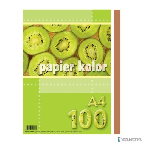 Papier xero A4 brązowy (100 arkuszy) KRESKA Papier xero A4 brązowy (100 arkuszy) KRESKA