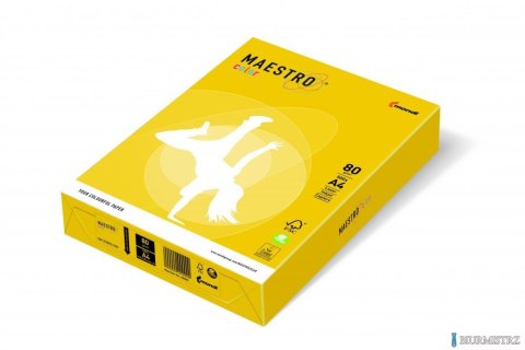 Papier xero MAESTRO COLOR A4 80g IG50 żółć siarkowa/musztardowy Papier xero MAESTRO COLOR A4 80g IG50 żółć siarkowa/musztardowy