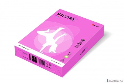Papier xero MAESTRO COLOR A4 80g NEOPI neonowy odcień różowy Papier xero MAESTRO COLOR A4 80g NEOPI neonowy odcień różowy