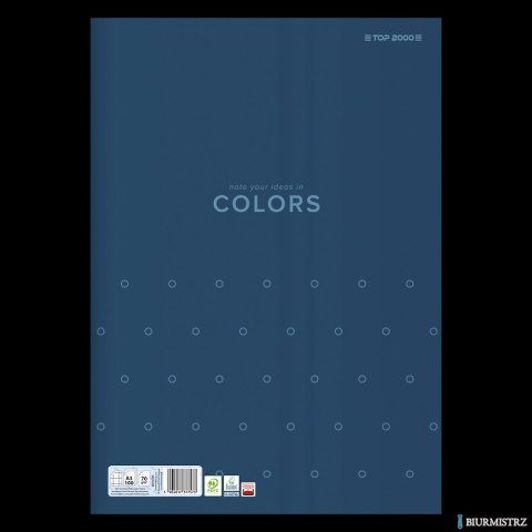 Papier kancelaryjny TOPCOLORS A3 100K 70G kratka niebieski 400169246 Top 2000 Papier kancelaryjny TOPCOLORS A3 100K 70G kratka niebieski 400169246 Top 2000