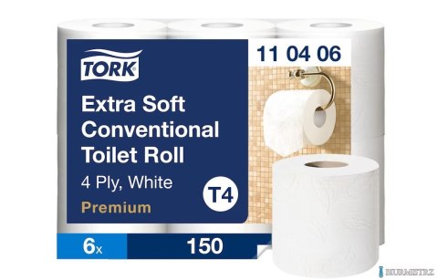 Papier toaletowy PREMIUM TORK biały 19m celuloza 110406 (6 rolek) ekstra soft SALE Papier toaletowy PREMIUM TORK biały 19m celuloza 110406 (6 rolek) ekstra soft SALE