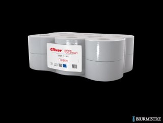 Papier toaletowy jumbo Cliver 130/1 makulatura szary (opak 12 szt.) 6231