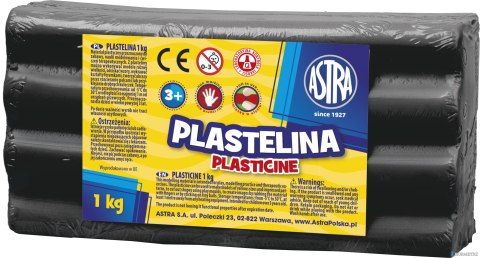 Plastelina Astra 1 kg czarna, 303111024 Plastelina Astra 1 kg czarna, 303111024