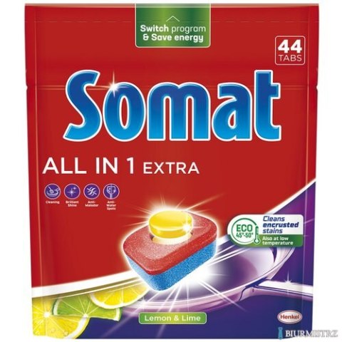 SOMAT Tabletki do zmywarki 44 szt. All in one Extra Lemon 09251 SOMAT Tabletki do zmywarki 44 szt. All in one Extra Lemon 09251