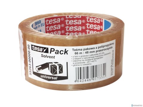 Taśma pakowa TESAPACK STANDARD SOLVENT 66mx48 transparent 55263-00000-00TS Taśma pakowa TESAPACK STANDARD SOLVENT 66mx48 transparent 55263-00000-00TS