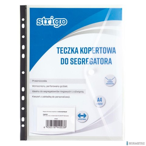 Teczka kopertowa PP A4 z perforacją SF022 STRIGO Teczka kopertowa PP A4 z perforacją SF022 STRIGO