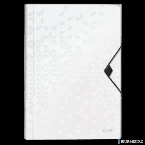 Teczka z 6 przegródkami PP Leitz WOW, biała 45890001 Teczka z 6 przegródkami PP Leitz WOW, biała 45890001