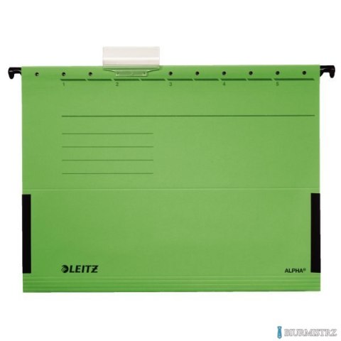 Teczki zawieszane z boczkami ALPHA, zielony, Leitz 19860155 Teczki zawieszane z boczkami ALPHA, zielony, Leitz 19860155