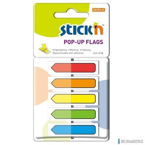 Zakładki indeksujące w podajniku strzałka (150sztuk) STICKN 26003 Zakładki indeksujące w podajniku strzałka (150sztuk) STICKN 26003