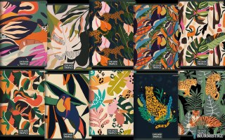 Zeszyt TOP 2000 COLLAGE TROPICS A5 96k 70g mix linia z marginesem 400157940