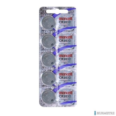 Bateria MAXELL CR2032 3V B5 (5szt.) litowa Bateria MAXELL CR2032 3V B5 (5szt.) litowa
