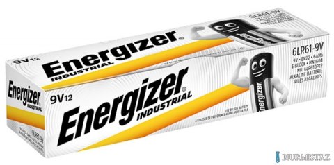 Bateria alkaliczna ENERGIZER INDUSTRIAL 9V (12szt) Bateria alkaliczna ENERGIZER INDUSTRIAL 9V (12szt)