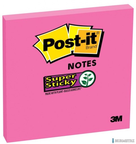 Bloczek samoprzylepny POST-IT_ Super sticky, (654-6SS-PNK), 76x76mm, 1x90 kart., fuksja Bloczek samoprzylepny POST-IT_ Super sticky, (654-6SS-PNK), 76x76mm, 1x90 kart., fuksja