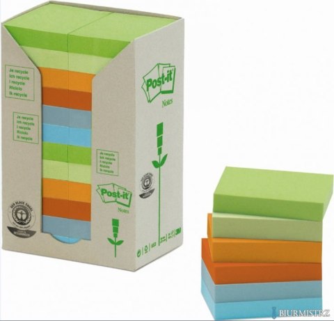 Bloczki EKO 3M POST-IT 653-1RPT 38x51 mix pastel 24bl x 100k FT51011039 Bloczki EKO 3M POST-IT 653-1RPT 38x51 mix pastel 24bl x 100k FT51011039